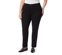 Gloria Vanderbilt Women's Amanda Ponte High Rise Knit Pant Plus, Black, 24 Plus