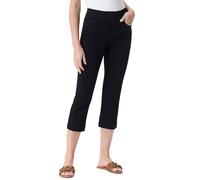 Gloria Vanderbilt Women's Amanda Pull on Capri Standard Jeans, Black Rinse, 12