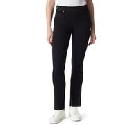 Gloria Vanderbilt Women's Shape Effect Pull on High Rise Straight Leg Jean Standard, Black Rinse, 14