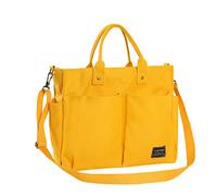 GloriaNguyen Canvas Bags for Women with zip,Canvas Totes Shoulder Handbag with Pockets Hobo Bag Beach Multifunction Bag for School Work Travel Daily Use (Yellow) (BC-1)