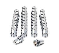 glorider F250 Lug Nuts Chrome, M14x1.5 F350 Super Duty Lug Nut OEM Factory Replace HCPZ-1012-B HCPZ-1012-A, 14x1.5 Thread LugNuts fit for 2017-2024 Ford F250 F350, Closed End Mag/Flat Seat