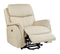 Beliani Electric Recliner Chair Glorie With Massage Faux Leather Beige