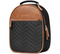 GLORIEROO Lunch Box for Girls Women - Fashion Stylish Vegan Leather Insulated Leakproof Lunch Bag for School Work - Back to School Birthday Christmas Gifts for Girls, Black, Lightweight 7L