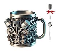 Glorihoby Graddi V-Maxx Mug, Sherum V-Maxx Mug, Engines Stainless Steel Cup V6 & V7, Durable & Stylish,3D Retro Punk Personalized, Double-Wall Insulated, for Car Enthusiasts、 Office、Home (V6)