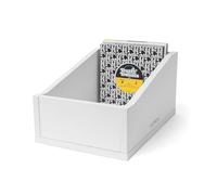 Glorious 7 Inch Record Box Advanced Black/White 110 - Compact Storage for 7 Inch Vinyl (White)