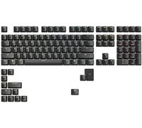 GLORIOUS ABS Doubleshot V2 Keycaps OEM Profile (Black) | Dual Moulded Design, Fade Resistant Surface, RGB Friendly Translucent Legends, Fits MX Style Stems, ANSI Layout