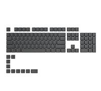Glorious Gaming 115x GPBT Keycaps - Cherry Profile, Super Durable PBT Plastic, Eye Catching Aesthetics, Superior Sound, Original Typeface, American US Layout - Black Ash