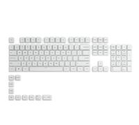 GLORIOUS Gaming 115x GPBT Keycaps - Cherry Profile, Super Durable PBT Plastic, Eye Catching Aesthetics, Superior Sound, Original Typeface - American QWERTY Layout - Arctic White