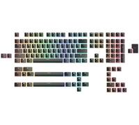 GLORIOUS Gaming 145x Aura Keycaps V2 - PBT Pudding Keycaps, RGB Friendly with Transparent Fonts & Sides, PBT Material for Durability & Deep Acoustics - American QWERTY Layout - Black