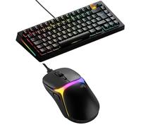 GLORIOUS Gaming GMMK 3 75% HE Prebuilt Keyboard (Black, UK Layout) & Model O 3 Wired Mouse (Black) Bundle - Magnetic Rapid Trigger Switches, Ultralight 59g Mouse