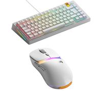 GLORIOUS Gaming GMMK 3 75% HE Prebuilt Keyboard (White, UK Layout) & Model D 3 Wireless Mouse (White) Bundle - Magnetic Switches, Ergonomic Mouse, 8K Polling Rate