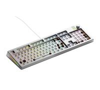 Glorious Gaming GMMK 3 PRO Barebones: keyboard with knob, personalized aluminum case, gasket system, keyboard 100% hot swap, sound absorbing foam, aluminum reader, ANSI - Silver