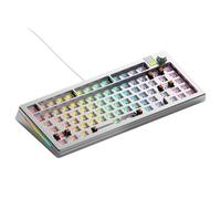 Glorious Gaming GMMK 3 PRO Barebones: keyboard with knob, personalized aluminum case, gasket system, keyboard 75% hot swap, sound absorbing foam, aluminum reader, ANSI - Silver