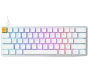 GLORIOUS Gaming GMMK Compact (60%) - Mechanical Gaming Keyboard, Gateron Brown Switches (Tactile), Doubleshot Caps, Per Key RGB, Customisable, Full NKRO, 60% Keyboard, American QWERTY Layout - White