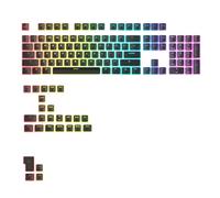 Glorious Gaming - GPBT Aura RGB Keycaps: Pudding Style Keycaps, Double Shot PBT, Translucent Design, Fits 100%, 75% 65% 60% Custom Mechanical Keyboards, Fits ANSI, ISO, Windows & macOS, (USA) Black