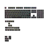 Glorious Gaming - GPBT Backlit Keycaps (Black) Translucent Shine Through Legends, Fits 100%, 75% 65% 60% Custom Mechanical Gaming Keyboards, Fits ANSI, ISO, Windows, Black English QWERTY Layout (UK)