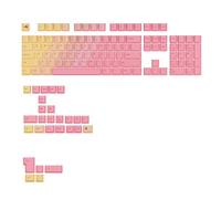 Glorious Gaming - GPBT Gradient Keycaps for Custom Mechanical Keyboards, No Fade Dye-Sublimated, Fits 100%, 75% 65% 60%, PBT Polymer, Fits ANSI & ISO, Supports Windows & macOS - Grapefruit