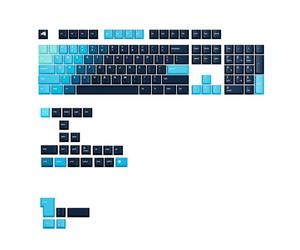Glorious Gaming - GPBT Gradient Keycaps for Custom Mechanical Keyboards, No Fade Dye-Sublimated, Fits 100%, 75% 65% 60%, PBT Polymer, Fits ANSI & ISO, Supports Windows & macOS - Celestial Ice