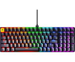 Glorious Gaming - Hot Swappable Mechanical Keyboard - Black - Full Size Wired Keyboard - Low-Profile - Cherry Mx Style Switches - Double Shot Keycaps & Linear Switches - PC Gaming Setup Accessories