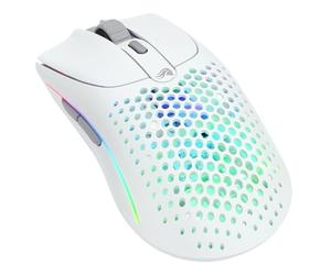 GLORIOUS Gaming Model O 2 Wireless Gaming Mouse - Hybrid 2.4GHz & Bluetooth Wireless, 68g Superlight, Long Battery Life, 26k BAMF 2.0 Sensor, RGB, Ambidextrous, 6 Buttons, PTFE Feet - White