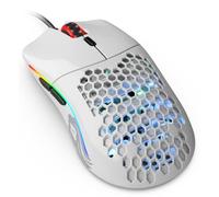 GLORIOUS Gaming Model O- (Small) Compact Wired Gaming Mouse - 58g Superlight Honeycomb Design, RGB, Pixart 3360 Sensor, Ambidextrous, Omron Switches - Glossy White