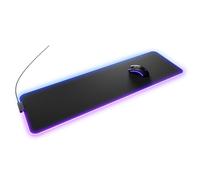 Glorious Gaming Mouse Pad GMP 2 GLED - Large Extended - 2-Zone RGB Lighting, InfiniGlow Stitchless Edge, Premium Cloth Surface, Grippy Rubber Base, 915mm x 280mm x 3mm - Large Extended Desk Mat