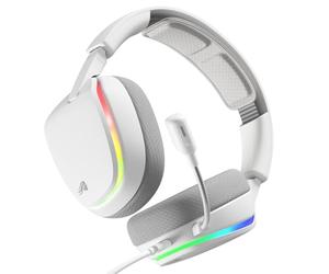 GLORIOUS GHS Eternal RGB Stereo Gaming Headset (White) | 16.8 Million Colors, Custom Tuned Angled Drivers, Crystal Clear Detachable Mic, PC PS4 Switch Multi Platform Use