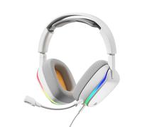 GLORIOUS GHS Eternal RGB - Stereo RGB Gaming Headset for PC, PS5, PS4, Switch - Custom Tuned Angled Drivers, Adjustable Crystal Clear Detachable Mic, USB-C - Durable, All Day/Night Comfort - White
