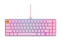 GLORIOUS GMMK 2 Compact 65% Custom Mechanical Keyboard (Pink) | Premium Aluminum Frame, Hotswappable 5 Pin Sockets, Prelubed Fox Linear Switches, Doubleshot Caps, Spanish QWERTY