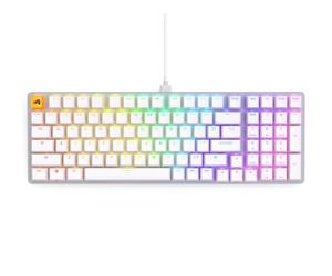 GLORIOUS GMMK 2 Small Gaming Keyboard Base- Barebones Kit- TKL Hot Swappable DIY White Mechanical Keyboard - Wired, RGB Backlit,- PC Setup Accessories- 65%, White
