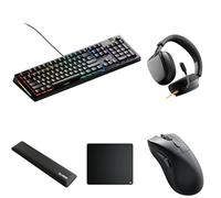 GLORIOUS GMMK 3 PRO 100% Prebuilt Keyboard (US Black), Model D 2 PRO 4K/8K Wireless Mouse, GHS Eternal Gaming Headset, Elements FIRE Mousepad & Full Size Padded Keyboard Wrist Rest