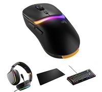 GLORIOUS GMMK 3 PRO 75% Prebuilt Custom Mechanical Gaming Keyboard (US Layout), Model D3 Wireless Gaming Mouse, GHS Eternal RGB Headset & GMP 2 XL Spill-Proof Desk Mat - Black Edition