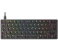 GLORIOUS Gaming GMMK Compact 60%, Barebones (Frame Only) - Mechanical Gaming Keyboard, Per Key RGB, Hotswap & Customisable - European/International ISO Layout - Black