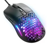 GLORIOUS Model O Eternal - Souris RGB ultralégère Filaire - Poids Plume 55 g - Éclairage RGB Changeable - 6 Boutons programmables - Design symétrique - Capteur Optique 12K DPI - PC/Mac - Noir