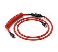 Glorious PC Coiled Cable Crimson Red, USB-C to USB-A spiral - 1.37m, red/black
