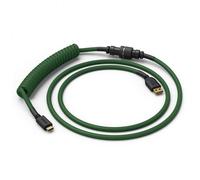 Glorious PC Coiled Cable Forest Green, USB-C to USB-A spiral - 1.37m, green