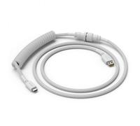 Glorious PC Coiled Cable Ghost White, USB-C to USB-A spiral cable - 1.37m, white