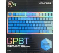 Glorious Gaming 115x GPBT Keycaps - Cherry Profile, Super Durable PBT Plastic, Eye Catching Aesthetics, Superior Sound, Original Typeface, German Layout - Black Ash