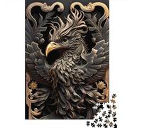 Glorious Phoenix Art Deco Jigsaw Puzzle for Adults, 1000 Pieces, 70x50cm/1000pcs; Clean White Cardboard for Sorting; Relaxed Solo Time at Home