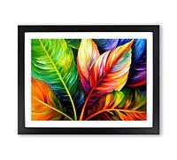 Glorious Plant Leaf Vol.3 Framed Print | A4 Black Framed Wall Art | Ready to Hang | Modern Floral Picture | Living Room Bedroom Lounge Office
