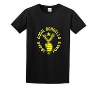 Glorious Return Gogol Bordello Band Logo Unisex 100% Cotton Short-Sleeve T-Shirts Black XXXL