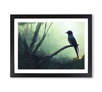 Glorious Swallow Bird Framed Print | A2 Black Framed Wall Art | Ready to Hang | Modern Nature Picture | Living Room Bedroom Lounge Office
