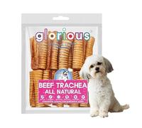 Glorious Treats and Chews - 100% Natural Beef Trachea Dog Chews | Long Lasting, Air-Dried, Single Ingredient Treats for All Breeds (1.5Kg, 12cm)