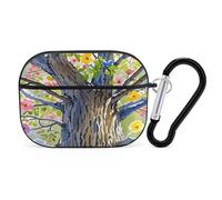Glorious Tree Earbuds Organizer Shockproof Protective Airpods Pro Cover with Carabiner Clip Anti Fall Carrying Earphone Case Cover for Airpods Pro 2nd Generation Black