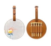 Glorious Yellow Flower in Bloom Brown Golf tee Storage Bag - Easy to Carry Around and More efficient in Playing Golf