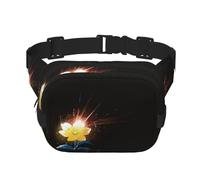 Glorious yellow flower in bloom Pattern trendy fashionable waist bag, unisex travel sports messenger bag