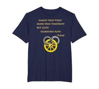 Gloriously Alive on Wheel Time T-Shirt, Men's Big and Tall, Navy Blue, 6X Tall