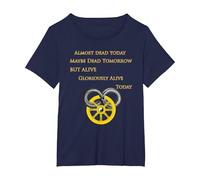 Gloriously Alive on Wheel Time T-Shirt, Women's Plus, Navy Blue, 1X