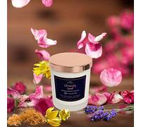 Gloriously Good Rose Geranium, Lavender, Ylang Ylang & Vetiver Aromatherapy Candle | 100% Natural | Scented with only essential oils | 35-hour burn time