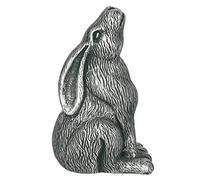 Gloriously Good Silver Terracotta Moon Gazing Hare Garden Ornament